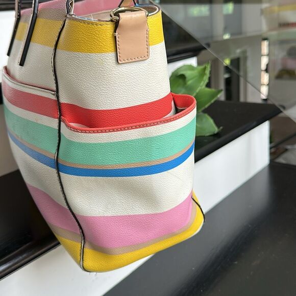 Kate Spade Kaylie Baby Bag Grove Street Printed Dunestripe travel business - Picture 4 of 14